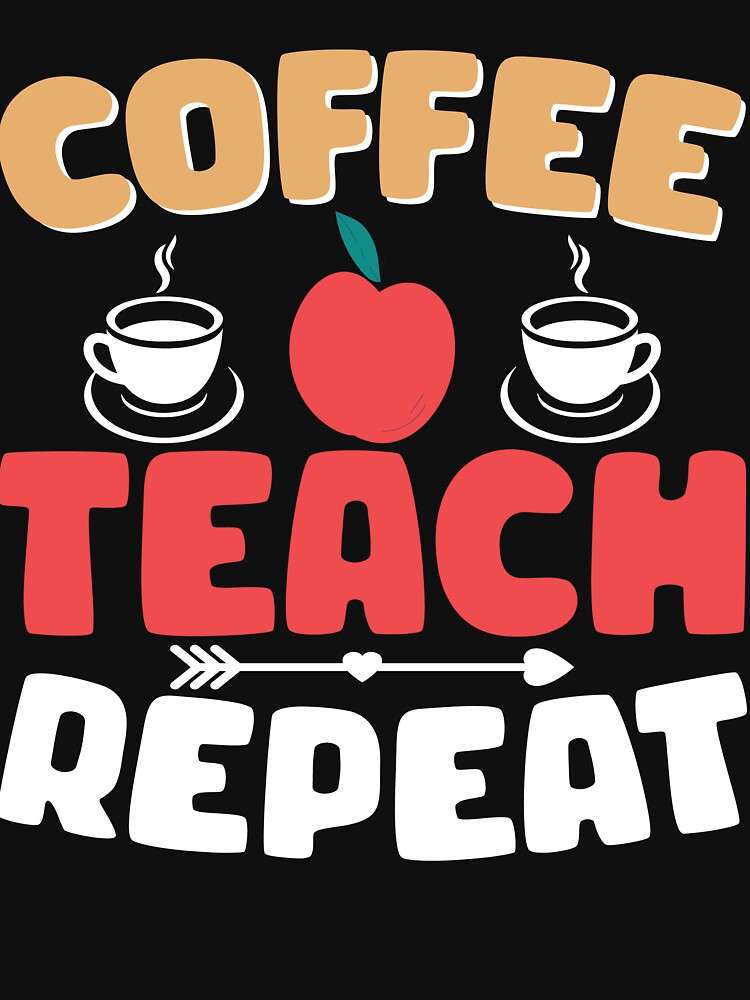 Cute Coffee Lover Teacher by PatternFeed8 T-Shirts, Hoodie, Sweatshirt | BlankRebels.com (Image 3)