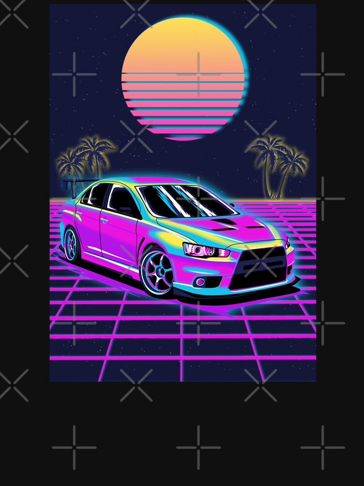 Vaporwave Car Lancer Evolution 10 by Ryzdesain T-Shirts, Hoodie, Sweatshirt | BlankRebels.com (Image 2)