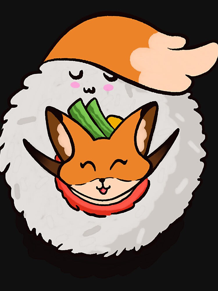 Sushi roll fox by raineban T-Shirts, Hoodie, Sweatshirt | BlankRebels.com (Image 3)