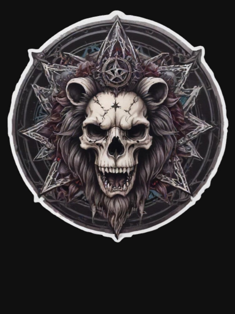 Gothic Lion Skull Pentagram by Mr-Feniks-55 T-Shirts, Hoodie, Sweatshirt | BlankRebels.com (Image 3)