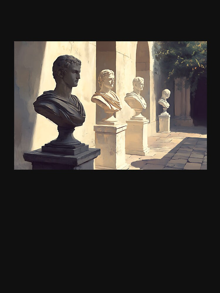 Light Academia Aesthetic: Pale Marble Statues in Sunlight by bapupa T-Shirts, Hoodie, Sweatshirt | BlankRebels.com (Image 3)