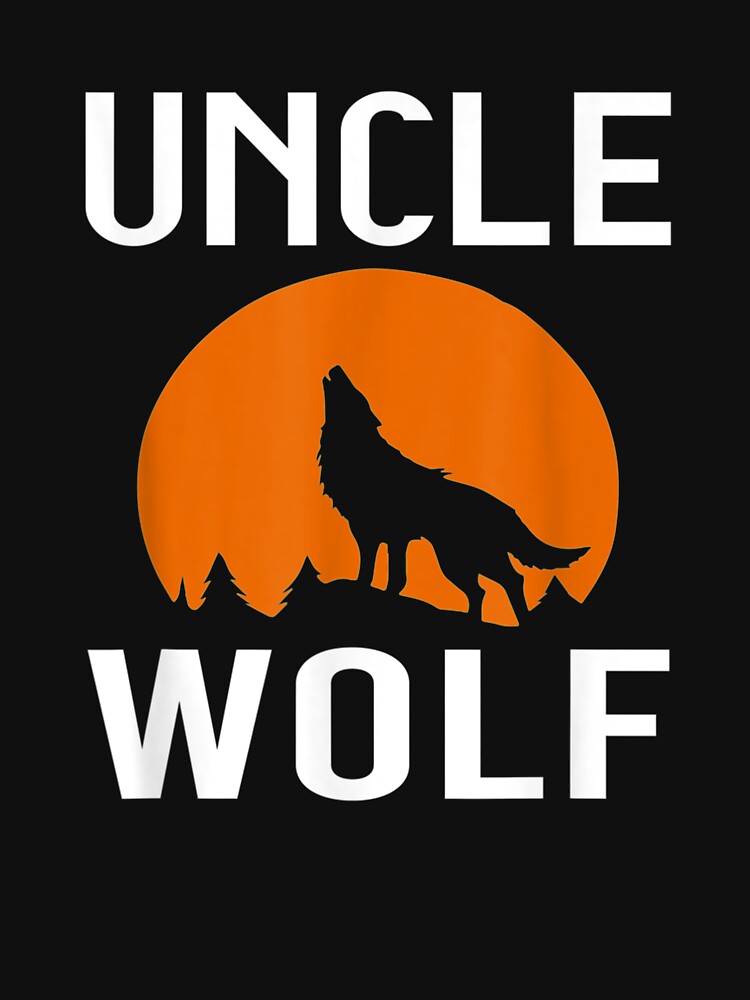 Mens Wolves With Moon Funny Family Matching Uncle Wolf by beatabea T-Shirts, Hoodie, Sweatshirt | BlankRebels.com (Image 3)