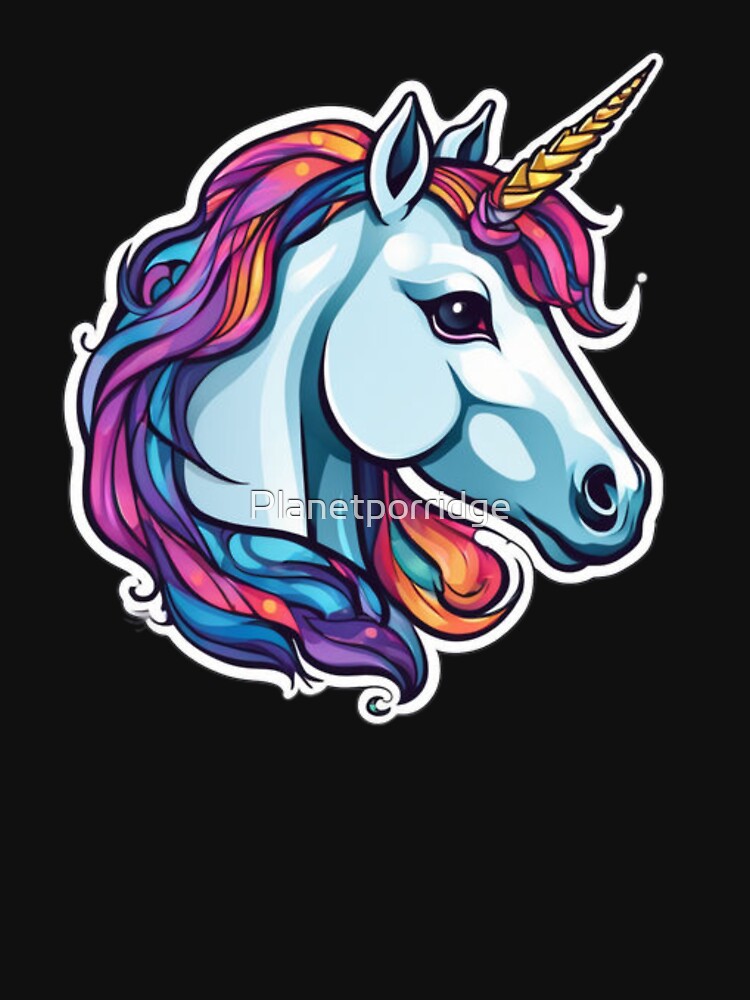 Colorful Unicorn Art by Planetporridge T-Shirts, Hoodie, Sweatshirt | BlankRebels.com (Image 3)