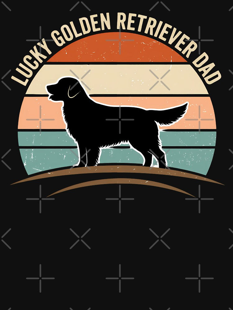 Vintage Lucky Golden Retriever Dad by chattsuede T-Shirts, Hoodie, Sweatshirt | BlankRebels.com (Image 3)