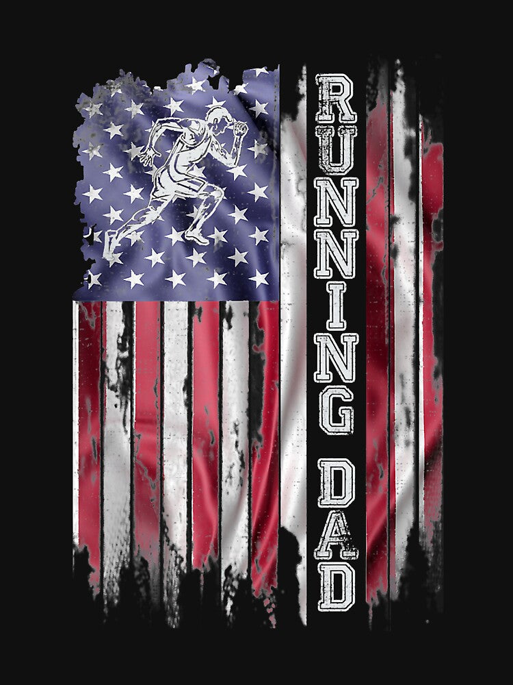 Running Dad Vintage USA Flag by RobertJason T-Shirts, Hoodie, Sweatshirt | BlankRebels.com (Image 3)