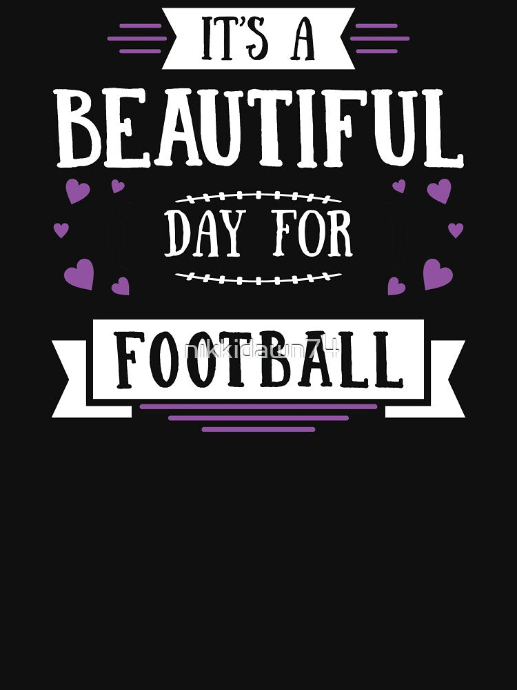 It's A Beautiful Day For Football Season Game Day Mom Babe graphic by nikkidawn74 T-Shirts, Hoodie, Sweatshirt (Image 3)