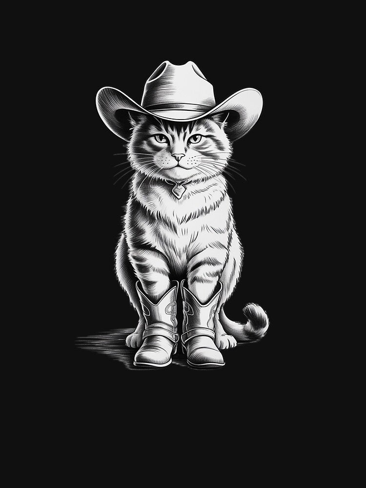 Cat Cowboy Cowgirl Western Country Cat Lover by TechnicalSara T-Shirts, Hoodie, Sweatshirt | BlankRebels.com (Image 3)