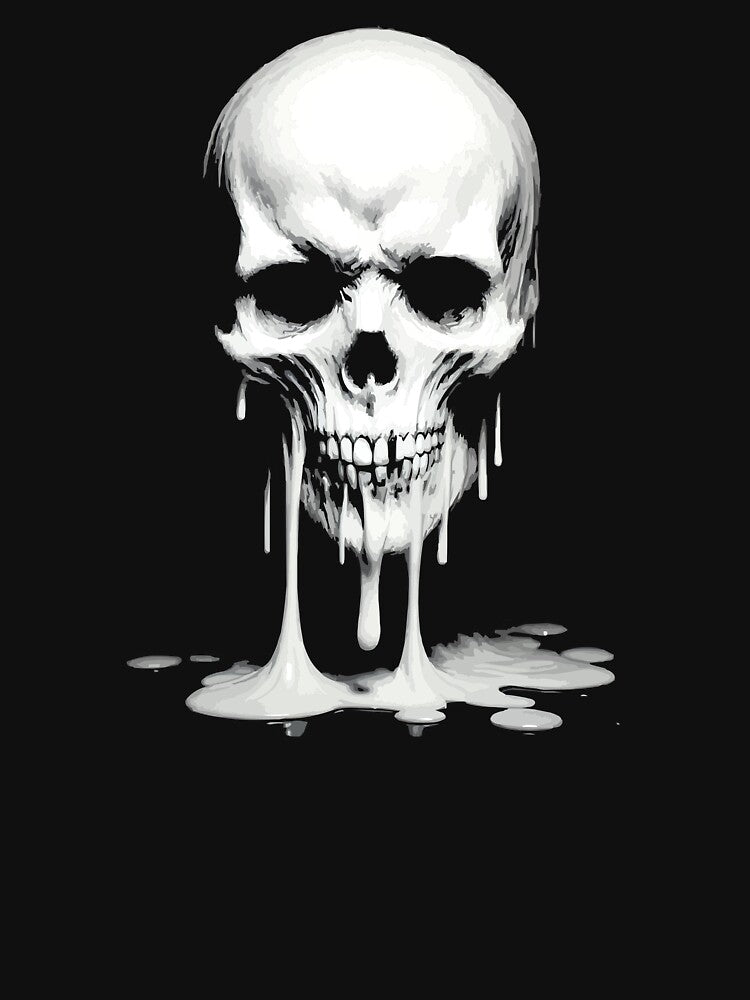 Melting Skull Sticker & Gothic Horror T-Shirt Design by VikArtStudio Hoodie, Sweatshirt | BlankRebels.com (Image 3)