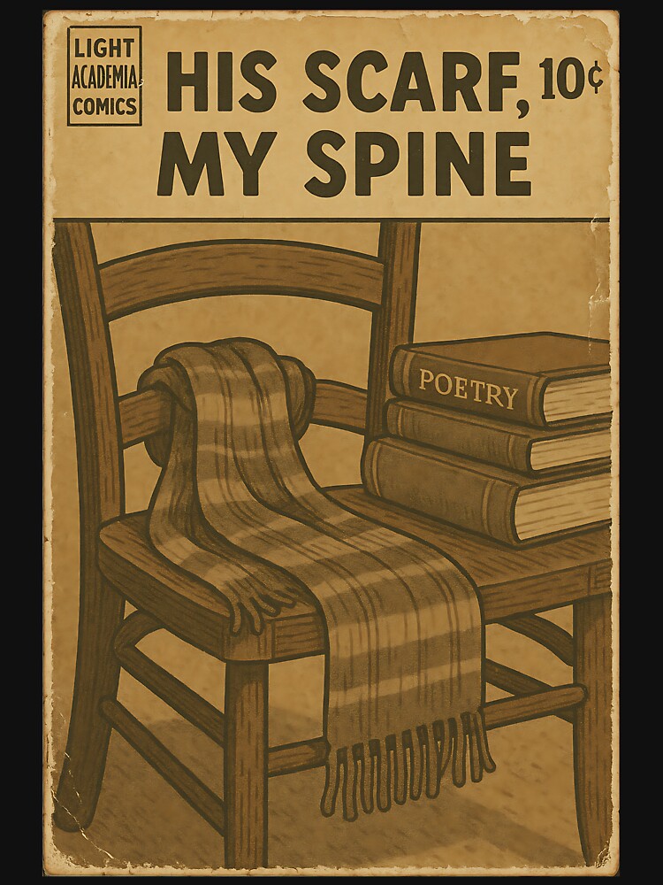 Romantic Light Academia: His scarf, my spine by bapupa T-Shirts, Hoodie, Sweatshirt | BlankRebels.com (Image 3)