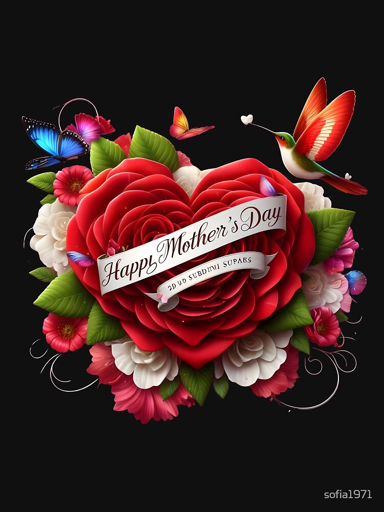 For Mother's Day 2024: 3D Heart by sofia1971 T-Shirts, Hoodie, Sweatshirt | BlankRebels.com (Image 3)