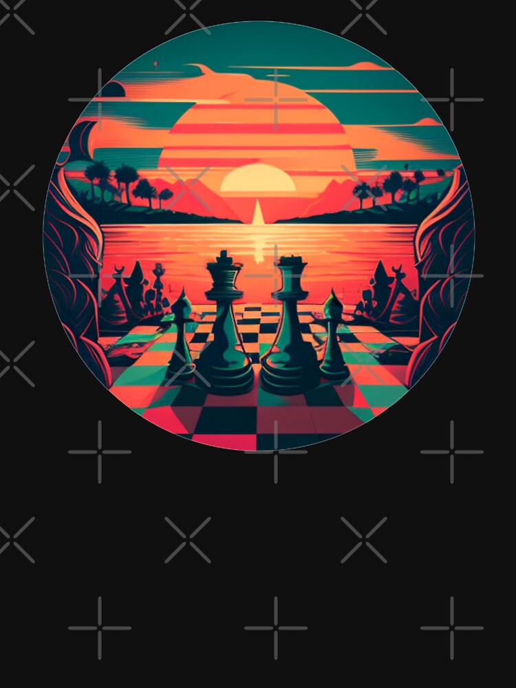 Chess Retro Sunset by Diamaber T-Shirts, Hoodie, Sweatshirt | BlankRebels.com (Image 3)