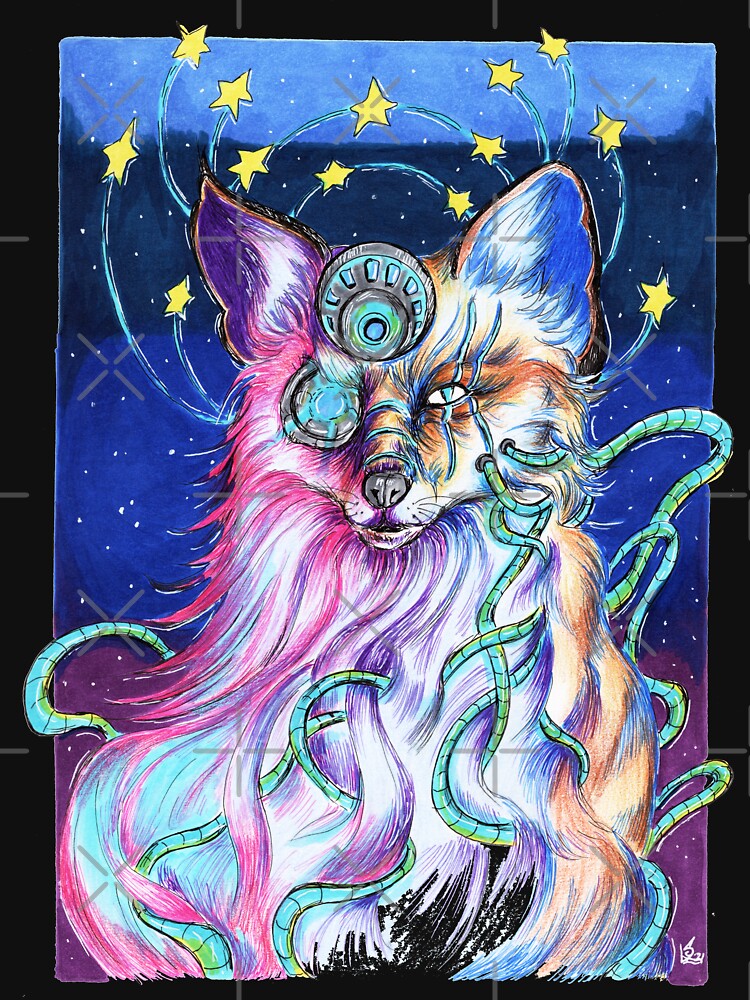 Cyberpunk Fox by Oniroiatlier T-Shirts, Hoodie, Sweatshirt | BlankRebels.com (Image 3)