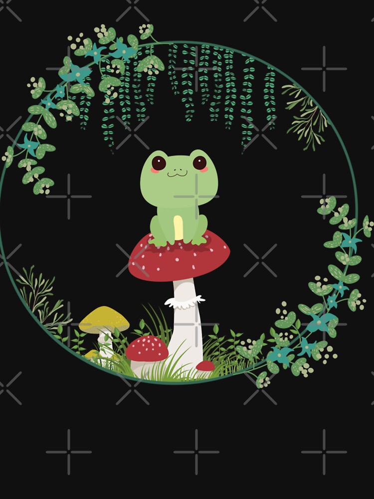 Cottagecore Aesthetic Kawaii Frog Goblincore Cute Mushroom by Makebashington T-Shirts, Hoodie, Sweatshirt (Image 3)