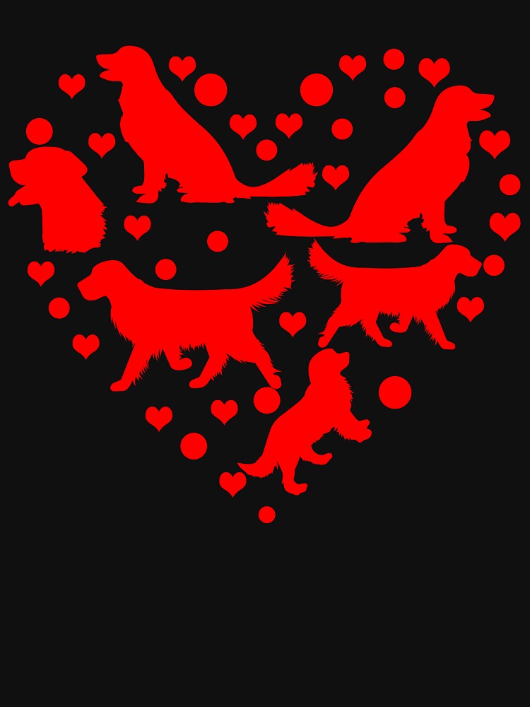cute golden retriever dog lovers heart silhouette valentines day gifts by alaechamlal T-Shirts, Hoodie, Sweatshirt (Image 3)