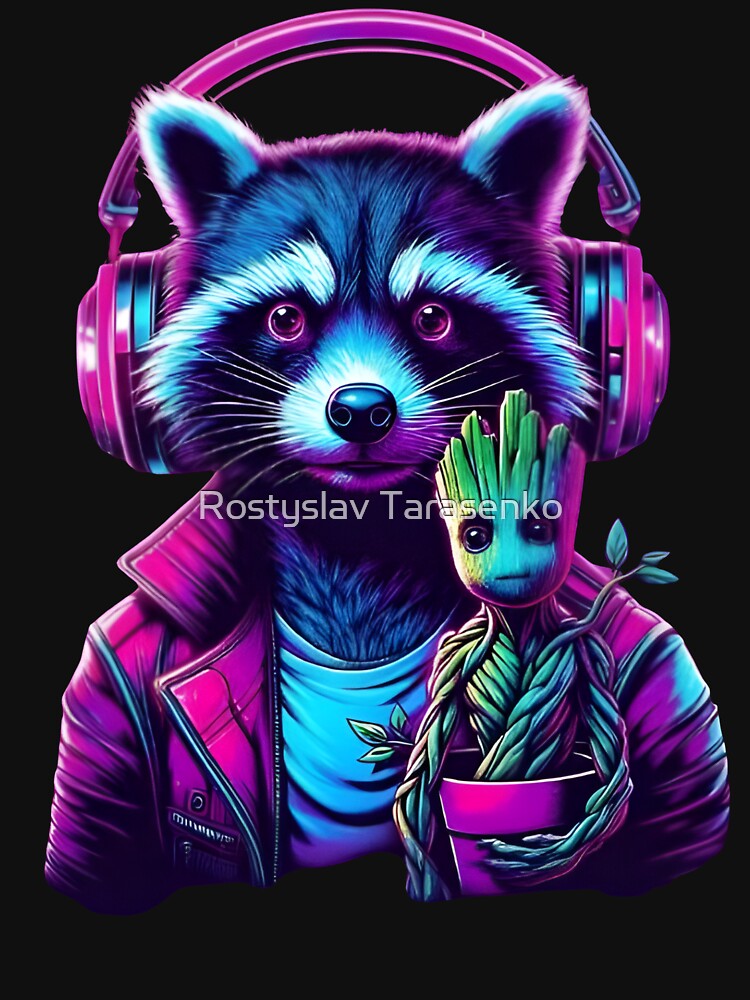 Raccoon by Rostislav Tarasenko T-Shirts, Hoodie, Sweatshirt | BlankRebels.com (Image 3)