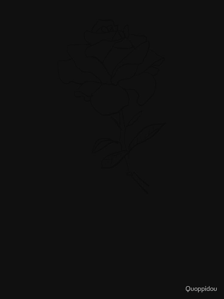 Rose minimal line art by Quoppidou T-Shirts, Hoodie, Sweatshirt | BlankRebels.com (Image 3)