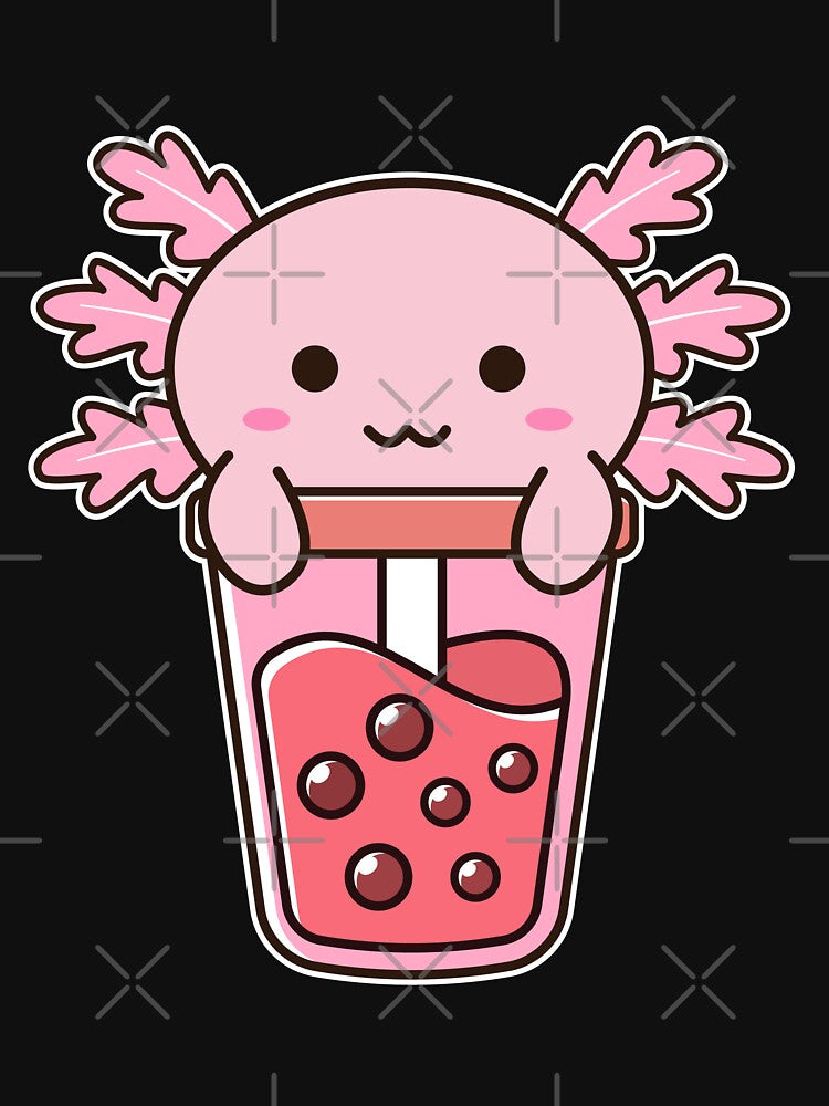 Bubble Tea Kawaii Axolotl by LittleArij T-Shirts, Hoodie, Sweatshirt | BlankRebels.com (Image 3)