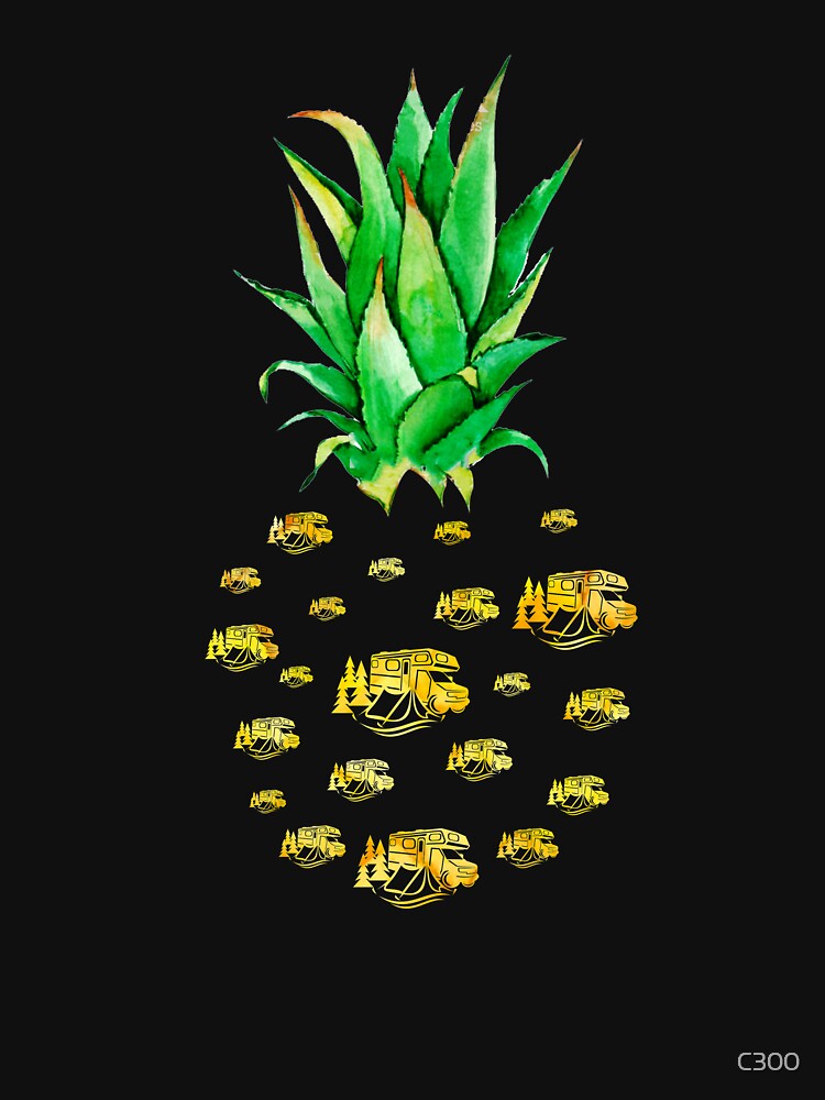 Water Color Pineapple Camping by C300 T-Shirts, Hoodie, Sweatshirt | BlankRebels.com (Image 3)
