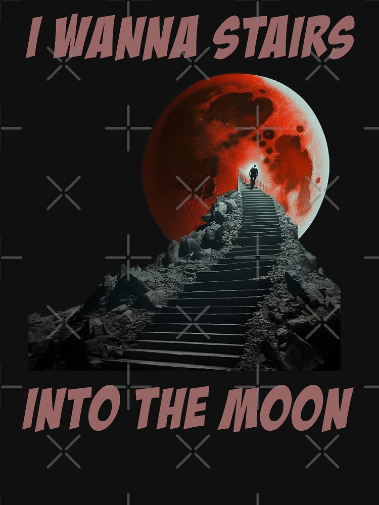 The Stairway to Serenity: Gazing into the Moon's Tranquil Beauty by 3D-Elegance-Art T-Shirts, Hoodie, Sweatshirt (Image 3)