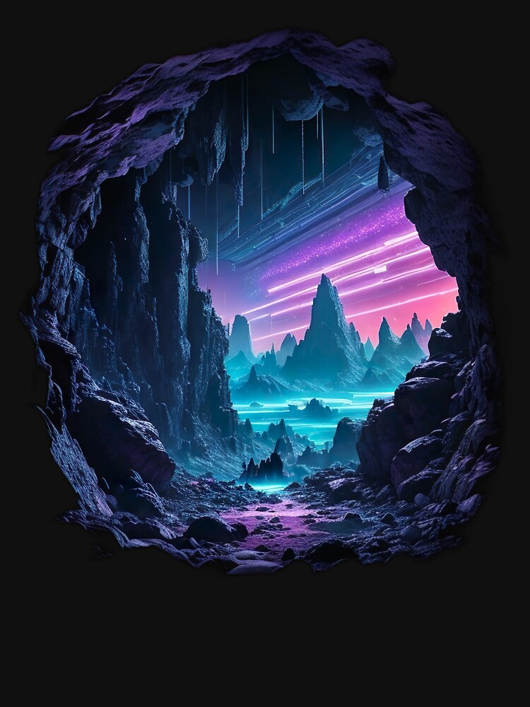 Escape From Cave on Alien Planet by lofirun T-Shirts, Hoodie, Sweatshirt | BlankRebels.com (Image 3)