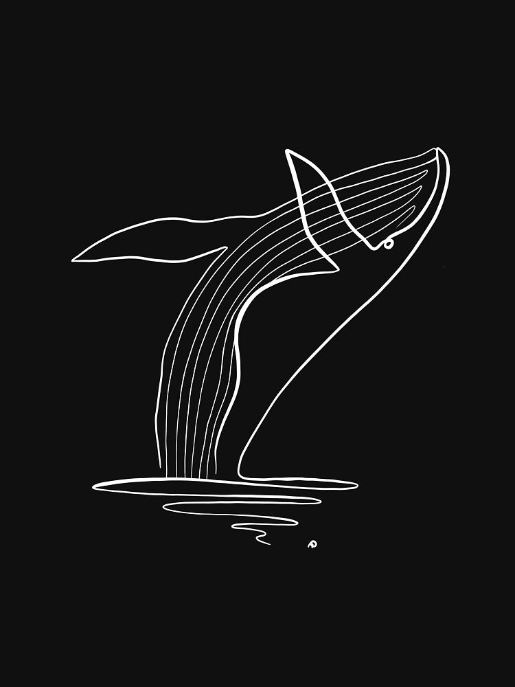Whale One line art by Tinteria T-Shirts, Hoodie, Sweatshirt | BlankRebels.com (Image 3)