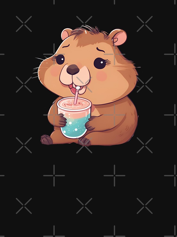 Cute bubble Tea Lover capybara by Artistusha T-Shirts, Hoodie, Sweatshirt | BlankRebels.com (Image 3)