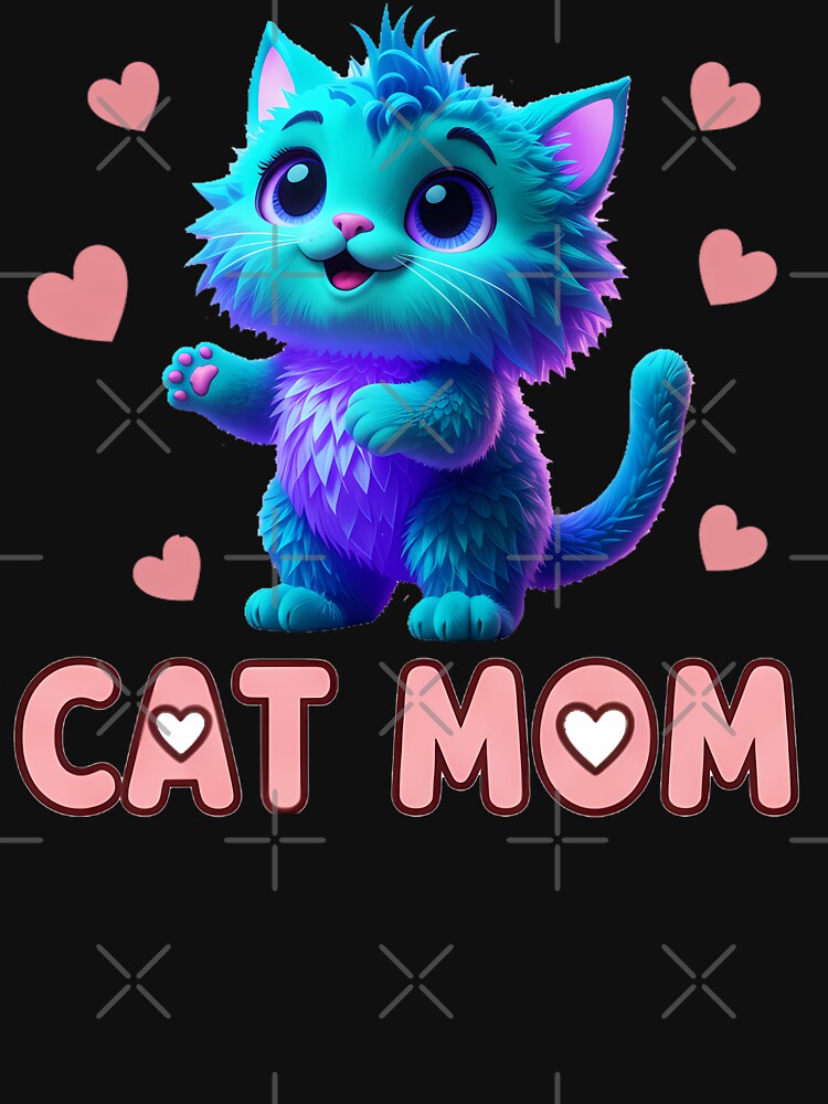 Cat Mom – Minimal Sticker Gift for Cat Moms by Catzy Live® T-Shirts, Hoodie, Sweatshirt | BlankRebels.com (Image 3)
