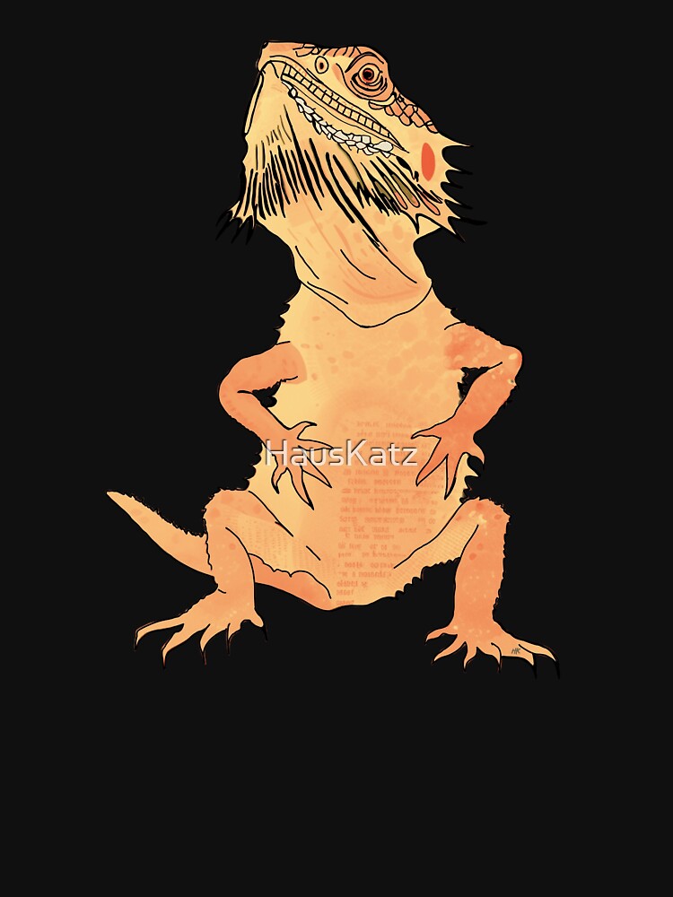 Orange Beardie - Little Bearded Dragon Ink Art by HausKatz T-Shirts, Hoodie, Sweatshirt | BlankRebels.com (Image 3)