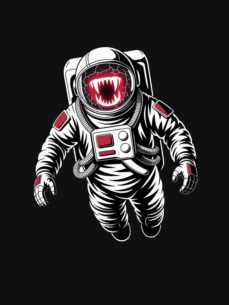 Vampire Astronaut – Spooky Halloween Space Vampire Design by ColorSplash123 T-Shirts, Hoodie, Sweatshirt (Image 3)