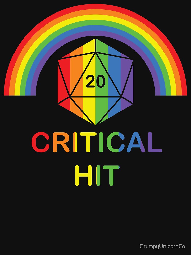 Rainbow Critical Hit by GrumpyUnicornCo T-Shirts, Hoodie, Sweatshirt | BlankRebels.com (Image 3)