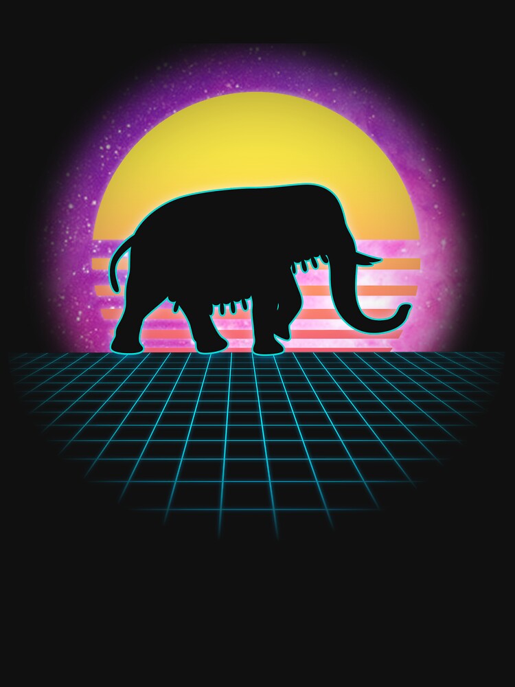 Vaporwave Indian Elephant Vaporwave Mandala Elephant Gear by DynamicDesign T-Shirts, Hoodie, Sweatshirt (Image 3)