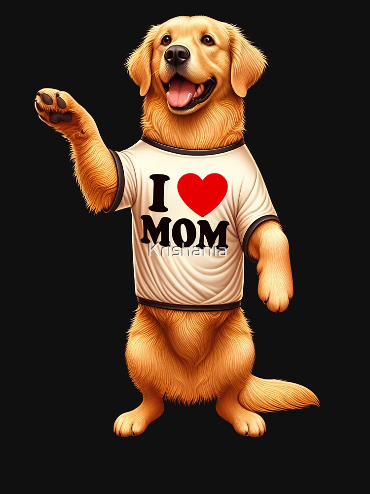 Golden Retriever Mom I Love Mom Golden Retriever Lover by Kimberley King Art  King Art T-Shirts, Hoodie, Sweatshirt (Image 3)