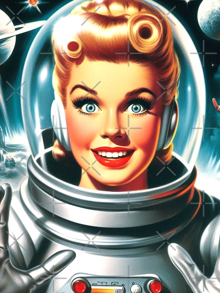 Retro Astronaut Pin Up by PulpVintage T-Shirts, Hoodie, Sweatshirt | BlankRebels.com (Image 3)