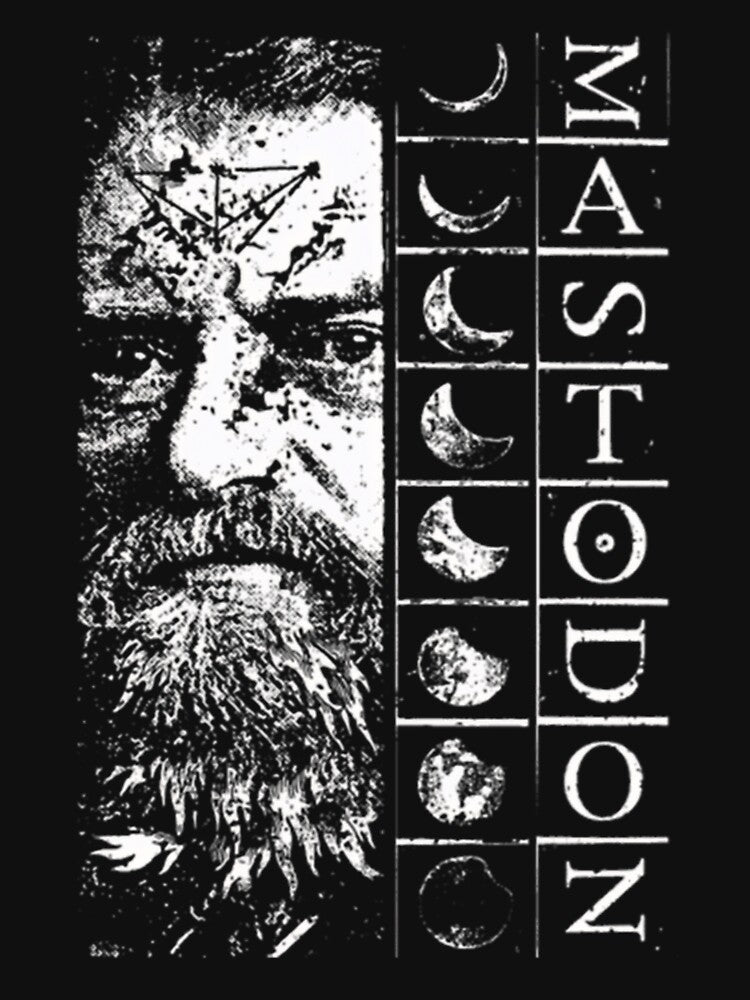 Occult Bearded Man With Moon Phases Illustration For Gothic Lovers, Gift For Friends by RobertBara T-Shirts,... (Image 3)