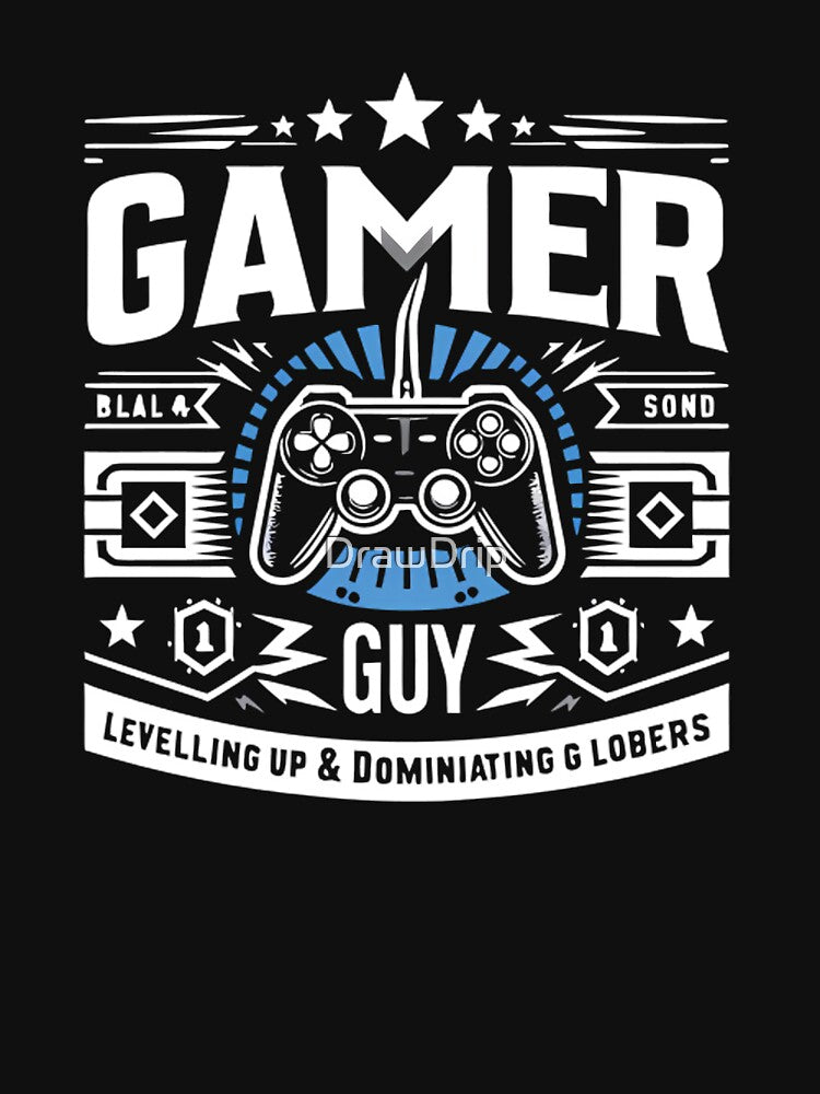 Gamer Boy Retro Vintage Gaming Controller by DrawDrip