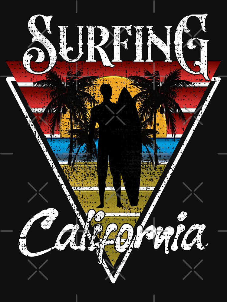 Vintage Surfing Dude California Beaches Surf Cali Beach Bum by CharJens T-Shirts, Hoodie, Sweatshirt (Image 3)