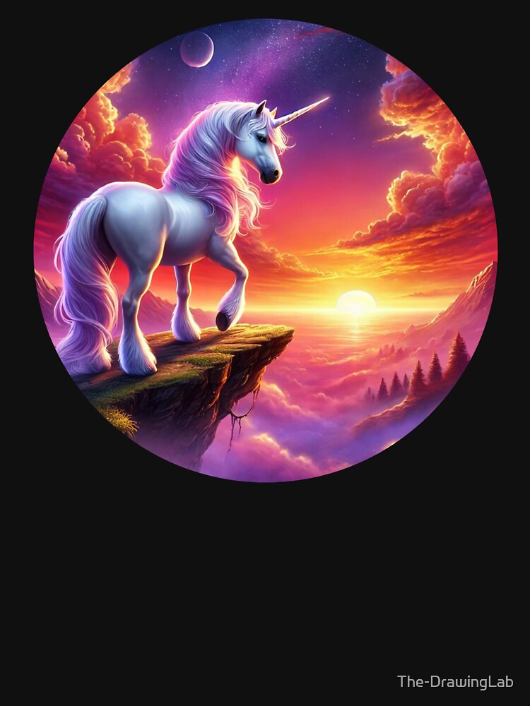 Celestial Unicorn Sunset by The-DrawingLab T-Shirts, Hoodie, Sweatshirt | BlankRebels.com (Image 3)