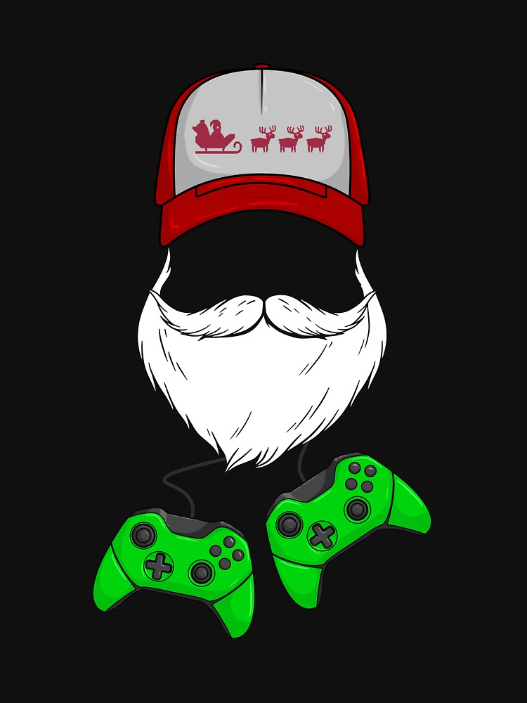 Santa Video Game Player Christmas Santa Claus Gamer Gear by DynamicDesign T-Shirts, Hoodie, Sweatshirt (Image 3)