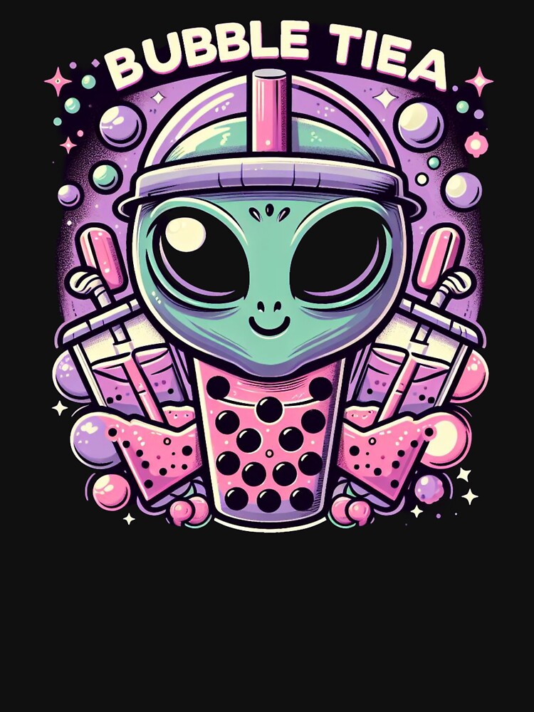 Bubble Tea lover Alien by bobabunnyt T-Shirts, Hoodie, Sweatshirt | BlankRebels.com (Image 3)