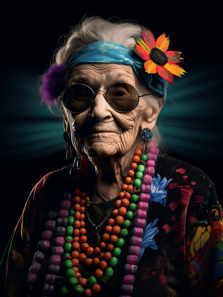 Hippie Party Grandmother by HiTechMedia T-Shirts, Hoodie, Sweatshirt | BlankRebels.com (Image 3)
