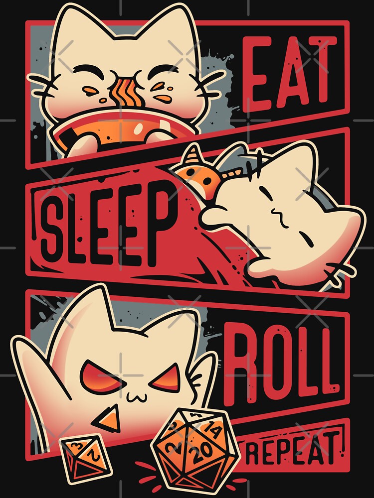 Roleplayer Routine Kitten Dice Roll T-Shirts, Hoodie, Sweatshirt