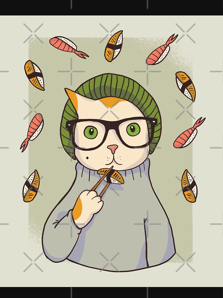 HYPSTER SUSHI CAT by delkh07 T-Shirts, Hoodie, Sweatshirt | BlankRebels.com (Image 3)