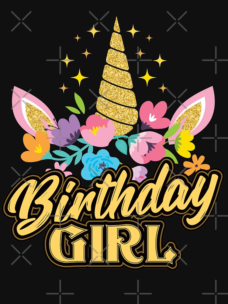 Birthday Girl Unicorn by Hananiah Merch T-Shirts, Hoodie, Sweatshirt | BlankRebels.com (Image 3)