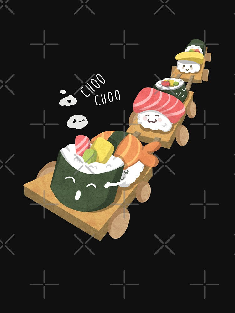 Sushi Train Lover Gift, Sushi Illustration Design for Sushi Lovers, Great for Sushi Parties by fatamyfan1... (Image 3)