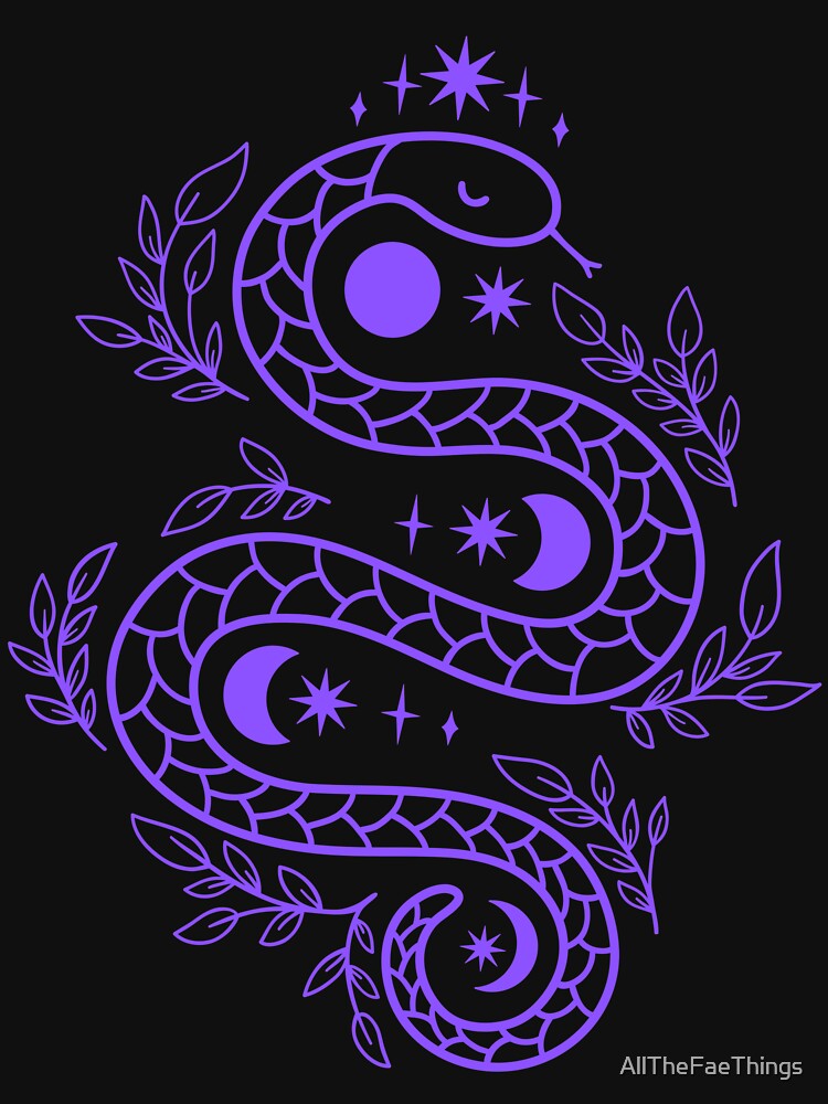 Lunar Serpent by AllTheFaeThings T-Shirts, Hoodie, Sweatshirt | BlankRebels.com (Image 3)