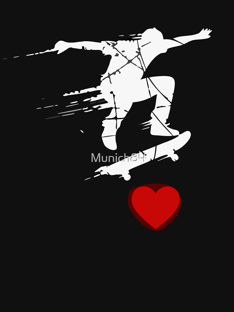 Skateboard Heart by Munich84 T-Shirts, Hoodie, Sweatshirt | BlankRebels.com (Image 3)