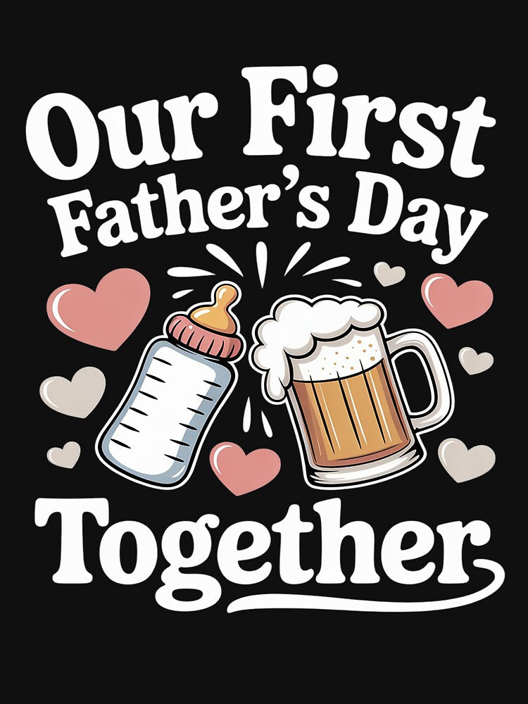 Our First Father's Day Together New Dad Father's Day 2025 by ProudForFunny T-Shirts, Hoodie, Sweatshirt (Image 3)