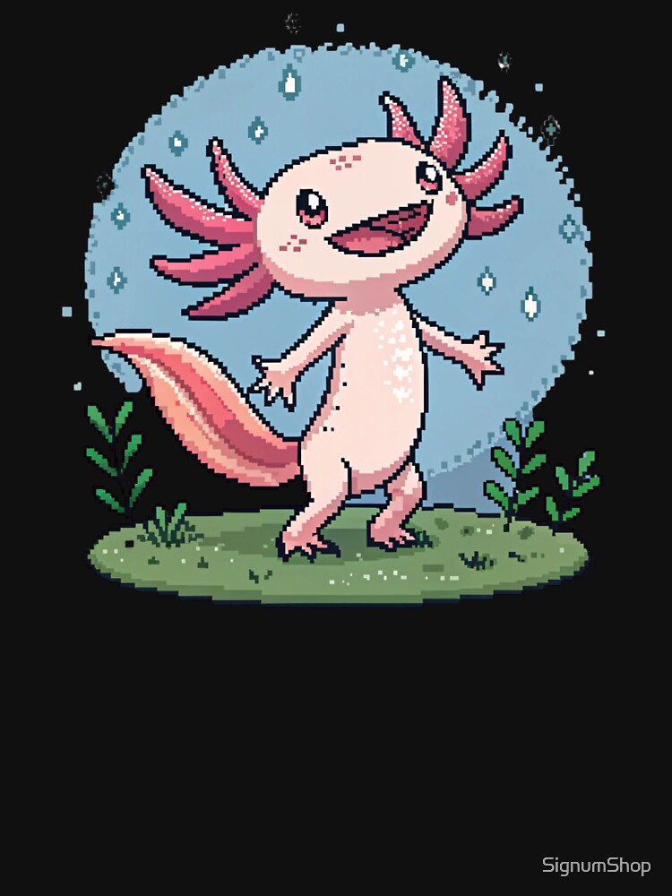 Pixel Axolotl by SignumShop T-Shirts, Hoodie, Sweatshirt | BlankRebels.com (Image 3)