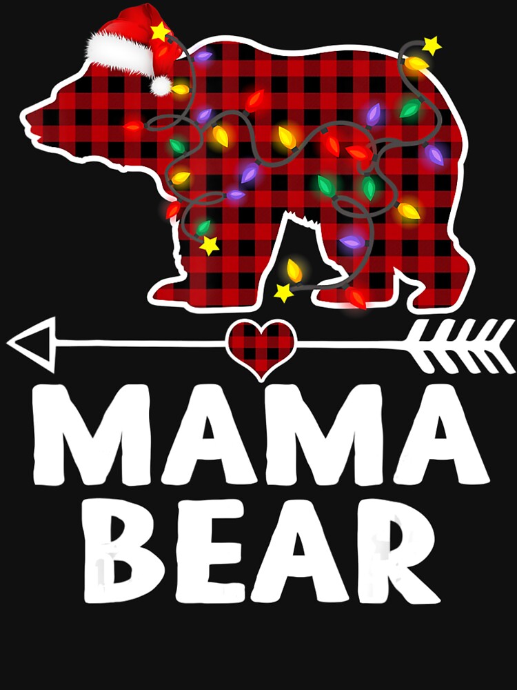 Red Buffalo Plaid Mama Bear Christmas Pajama by Nguyenhaithanh T-Shirts, Hoodie, Sweatshirt | BlankRebels.com (Image 3)