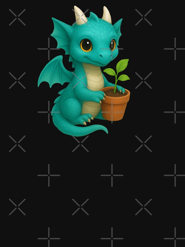Cute Baby Dragon with Plant Pot by Hatchling Hollow T-Shirts, Hoodie, Sweatshirt | BlankRebels.com (Image 3)
